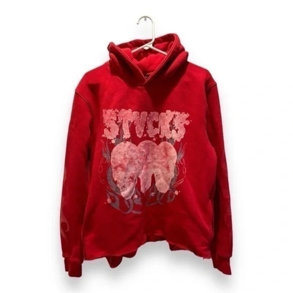 STVCKS Red LIVE FOR STVCKS Hoodie - Picture 1 of 15